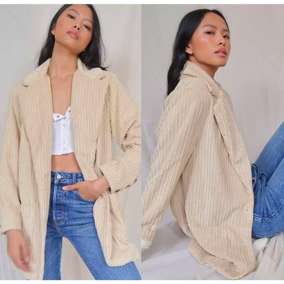 Free People We The Free Everly Oversized Corduroy Blazer Size Small - Picture 1 of 8